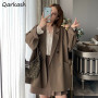 Blazers Women Korean Stylish Pure Notched Loose Female Street Style Outwear Aesthetic Harajuku Vintage All-match Preppy Casual