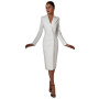 Women's Suit Long Blazer Double Breasted Jacket White Tuxedo Party Point Lapel Clothes спортивный костюм женск