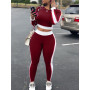 Sexy Women Sports Set Yoga Sleeve Crop Top Pants Outfit Yoga Workout Gym Fitness Athletic Workout Clothes Tracksuit
