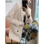 ZANZEA Spring Long Sleeve Outerwear Fashion Office Lady Blazer Women Lapel Collar Fake Pockets Coats Casual Buttons Blazer
