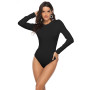 EIFER White Black Minimalist Solid Form Fitting Bodysuit Casual O-Neck long Sleeve Skinny Bodysuit Women Bodysuits