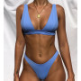 Unaiza New Sexy Bikini 2023 Solid Swimsuit Women Swimwear Push Up Bikini Set Bathing Suit Summer Beach Wear Swimming Suit