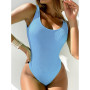 2023 Sexy Women One Piece Swimsuit Swimwear Female Solid Push Up Thong Bather Bathing Suit Monokini Brazilian Swimming Suits