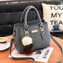 Women Hairball Cross Body Bag Shoulder Bag Luxury Handbags Women Large Capacity Pu Leather Messenger Bag