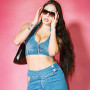 Women 90s Vintage Girls Denim Tank Sexy Sleeveless Crop Tops Street Fashion Jeans Pant 2 Pieces Set