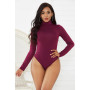 Women Sexy Bodycon Bodysuit Long Sleeve Turtleneck Sheath Basic Body Top