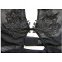 Sexy Embroidery Lace Bodysuits Bra & Brief Sets Women's Sheer Mesh Teddy Halter Plus Size