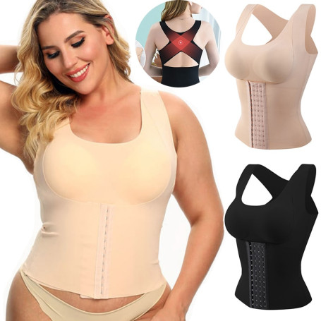 Premium Shaper Tank Top Seamless Tummy Control Shapewear Waist Trainer Girdle Back Support Posture Corrector Corset Slim Vest