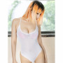 Oil Glossy Spaghetti Strap Transparent Bodysuit High Cut Thong Sexy One Piece Bathing suit Monokini