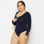 Turtleneck Slim Body Women Sexy Bodysuits Clothing Streetwear Basic High Elastic Casual Jumpsuits Plus Size 5XL