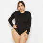 Turtleneck Slim Body Women Sexy Bodysuits Clothing Streetwear Basic High Elastic Casual Jumpsuits Plus Size 5XL