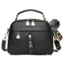Women Tassel PU Leather Handbag Lady Boston Hairball Messenger Bags Luxury Crossbody