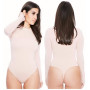 Women Sexy O Neck Jumpsuit Romper Tops Elastic Slim Long Sleeve Bodysuit Overalls