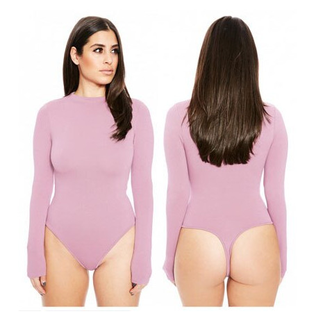 Women Sexy O Neck Jumpsuit Romper Tops Elastic Slim Long Sleeve Bodysuit Overalls