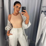 Sleeveless Sexy Bodysuit Women Off Shoulder White Basic Body Top Streetwear