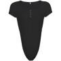 Solid color square collar button knitted one-piece tops women's waist less sexy slim short-sleeved bodysuit