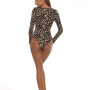 4 Styles Women Leopard Snakeskin Print V-Neck Bodysuit warm clothes slim fit fashion