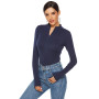 S-5XL Plus Size Bodysuit Women Fashion Casual Jumpsuits New Long Sleeve Solid Color Sexy Streetwear