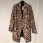Fashion Women Leopard Print Blazer Suit Slim Work Wear