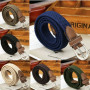 Men women Elastic Stretch Waist Belt Canvas Braided Elastic 2cm Wide Hot Metal