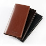 Men's Bifold Leather Breast Pocket Card Holder Suit Purse Long Wallet