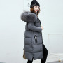 Women Jacket Parkas Fashion Solid Zipper Coat Plus Size Thick Cotton