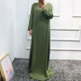 3Pcs Matching Set Women Muslim Abaya Dress