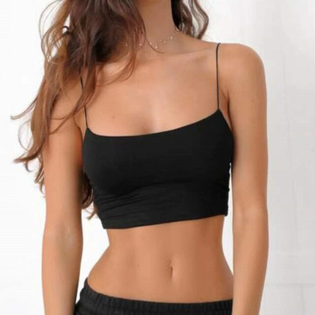 Black White Red khaki Women's Crop Top