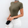 Women Summer Short Sleeve /Woman Body Top Cotton Bodycon