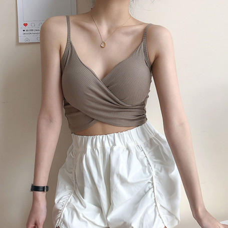 Women Crop Top  Soft Padded Tube Bra