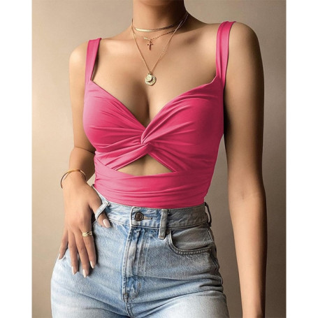 Sexy Women Sleeveless Short Crop Tops