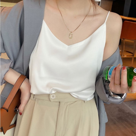 Sexy Strap Crop Top Women Halter V Neck