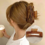 Big Clear Hair Claw Clip For Women Solid Plastic Hair Buckle Clips