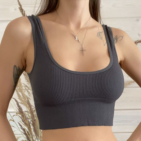 Women Tank Tops Streetwear Push Up Cropped Top