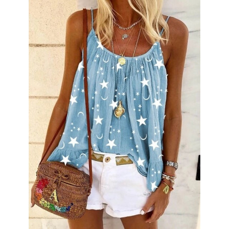 Women Loose Beach Blouses Sleeveless/Summer Tank