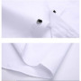 Men's Button-down Long Sleeve Casual Formal Business Dress Shirts Pocket-less Solid Color Slim Fit