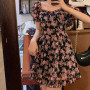Women's Summer Dress/Puff Short Sleeve / High Waist/ Mini  Dresses