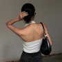Cotton Sexy Backless  Tank Tops Halter/ Streetwear