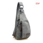 Men Vintage Canvas Leather Satchel Shoulder Sling Chest Pack Bag