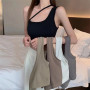 Fashion Sexy Women V Neck Patchwork Crop Tops/Casual Tank