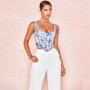 Corset Tops Summer Porcelain Pattern / Sleeveless Slim