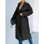 Women's Jackets Double Breasted Long Trench/Overcoat