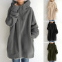 Oversized  Women Warm Coat/Jacket Zipper Long Hoodies