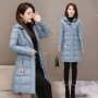 Overcoat Parka New Winter Cotton Clothes Retro Buckle Embroidered Mid-Length Female Cotton Coat Hooded Thickened Women's Jacket