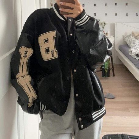 Varsity Baseball Bomber Jacket Women/ Hip Hop Jacket