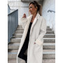 Leather  Collar Overcoat Women/ Warm Long Sleeve  Coat