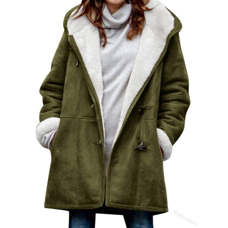 Winter Hood Overcoat Women/ Coat Furry Hooded Outerwear