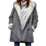 Winter Hood Overcoat Women/ Coat Furry Hooded Outerwear
