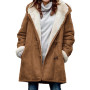 Winter Hood Overcoat Women/ Coat Furry Hooded Outerwear