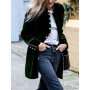 Women Warm Velvet Jacket/ Streetwear Loose Casual Log Sleeve Coat